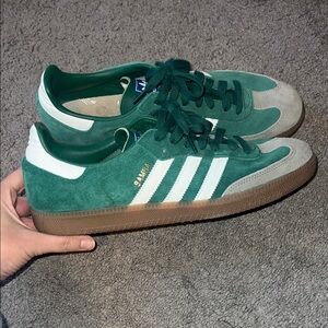 Adidas Samba Green Suede Men's Shoes
